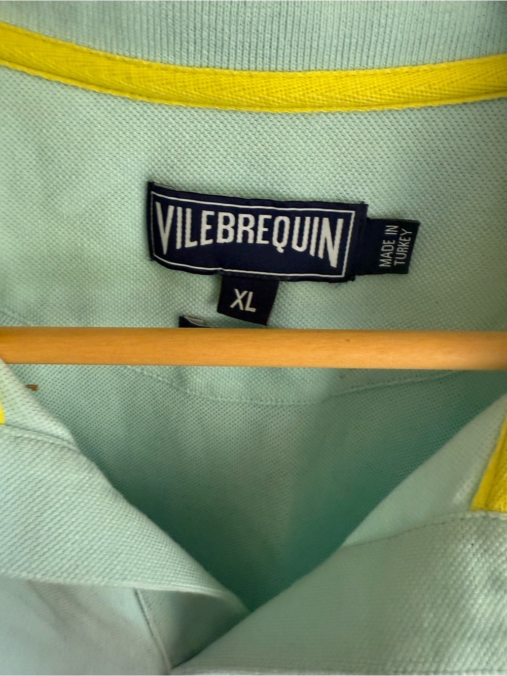 Vilebrequin Light Blue Polo with Yellow Trim - Picture 3 of 3